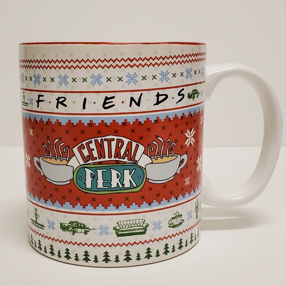 Friends TV Show Central Perk Christmas Sweater Coffee Mug 20oz NEW